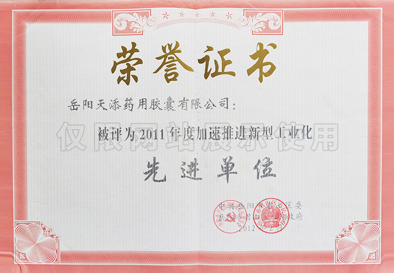 2011年度加速推進新型工業化先進單位